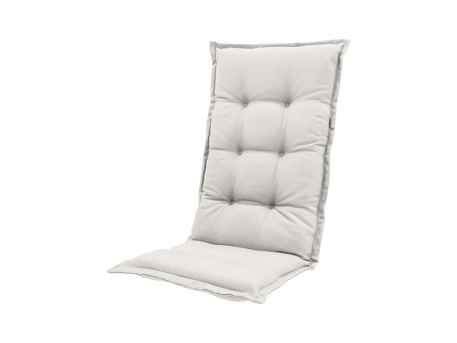 Coussin de chaise de jardin à dossier haut, couleur sable de Naples - Dimensions : environ 123 x 50 cm - Lot de 4