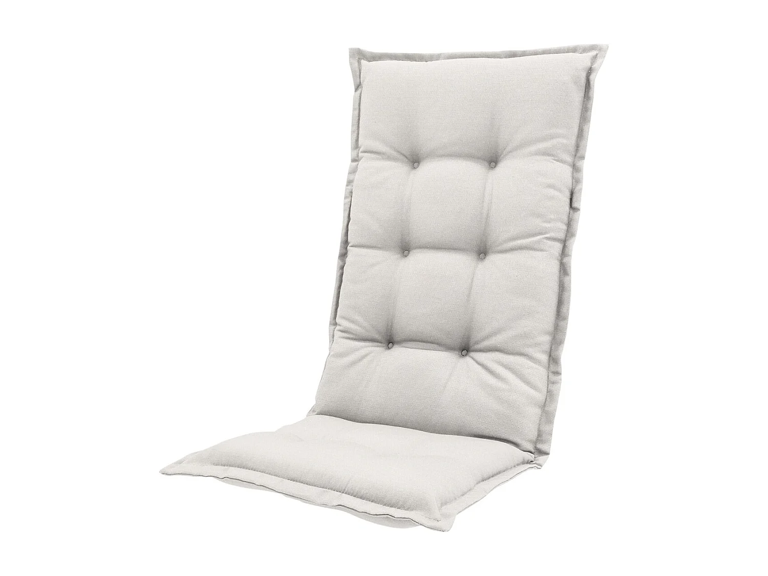 Coussin de chaise de jardin à dossier haut, couleur sable de Naples - Dimensions : environ 123 x 50 cm - Lot de 4