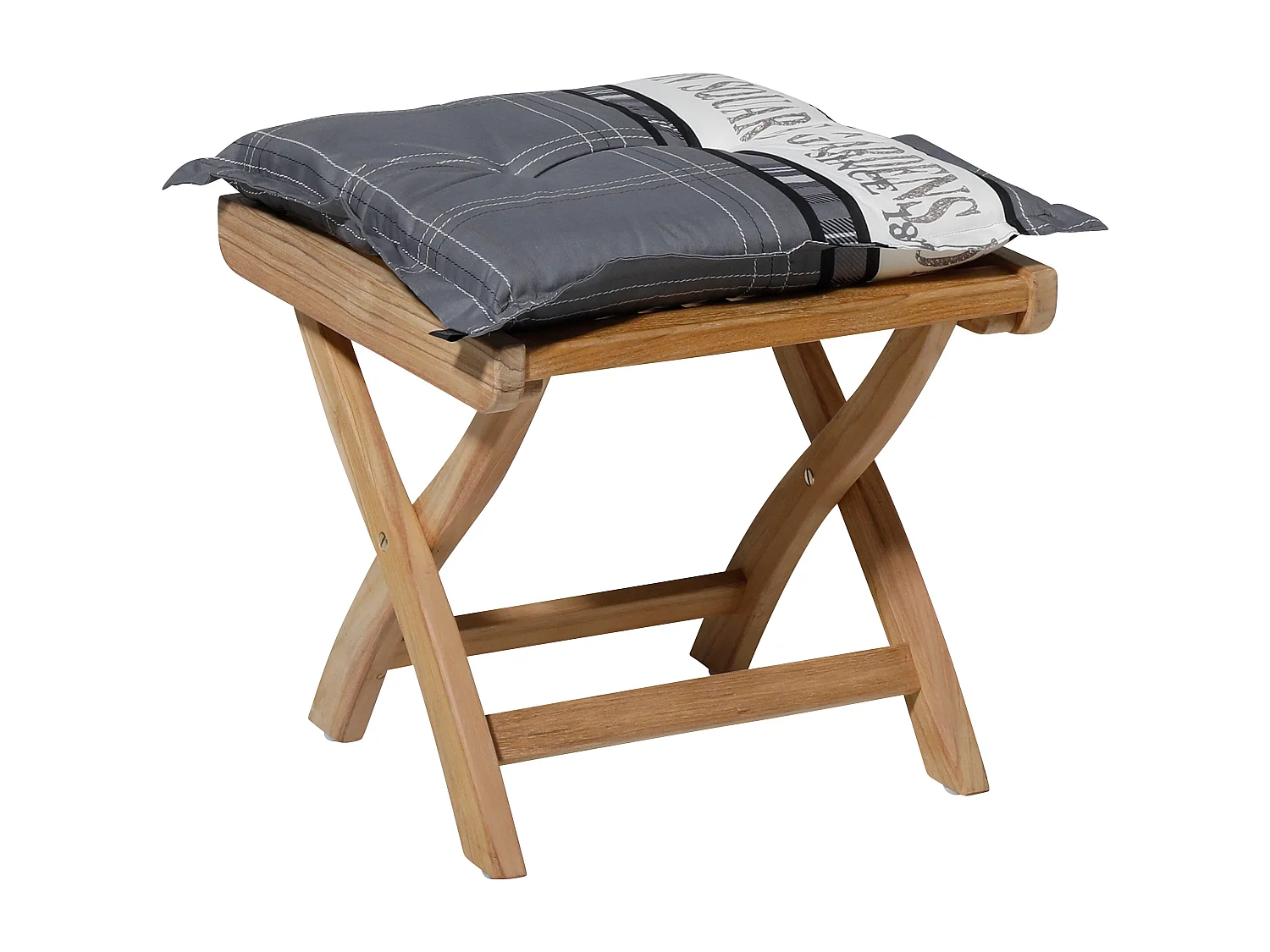 Coussin d'assise Madison Garden gris - Environ 50 x 50 cm - Lot de 4