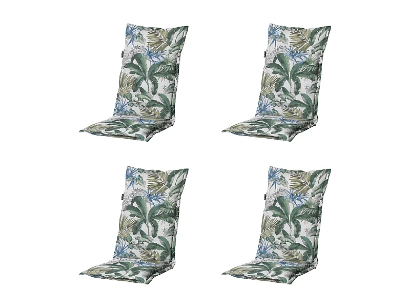 Gartenstuhlkissen High Back Bliss blau - Ca. 123x50 cm - 4er Set