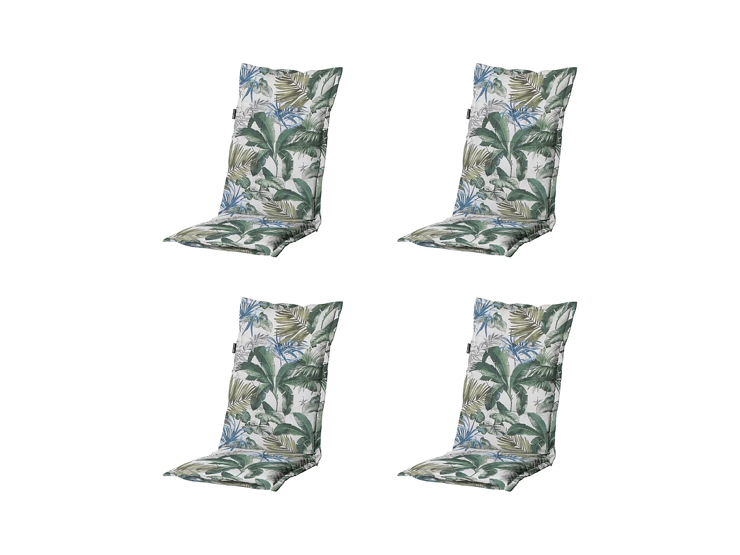 Coussin de chaise de jardin High Back Bliss bleu - Environ 123 x 50 cm - Lot de 4