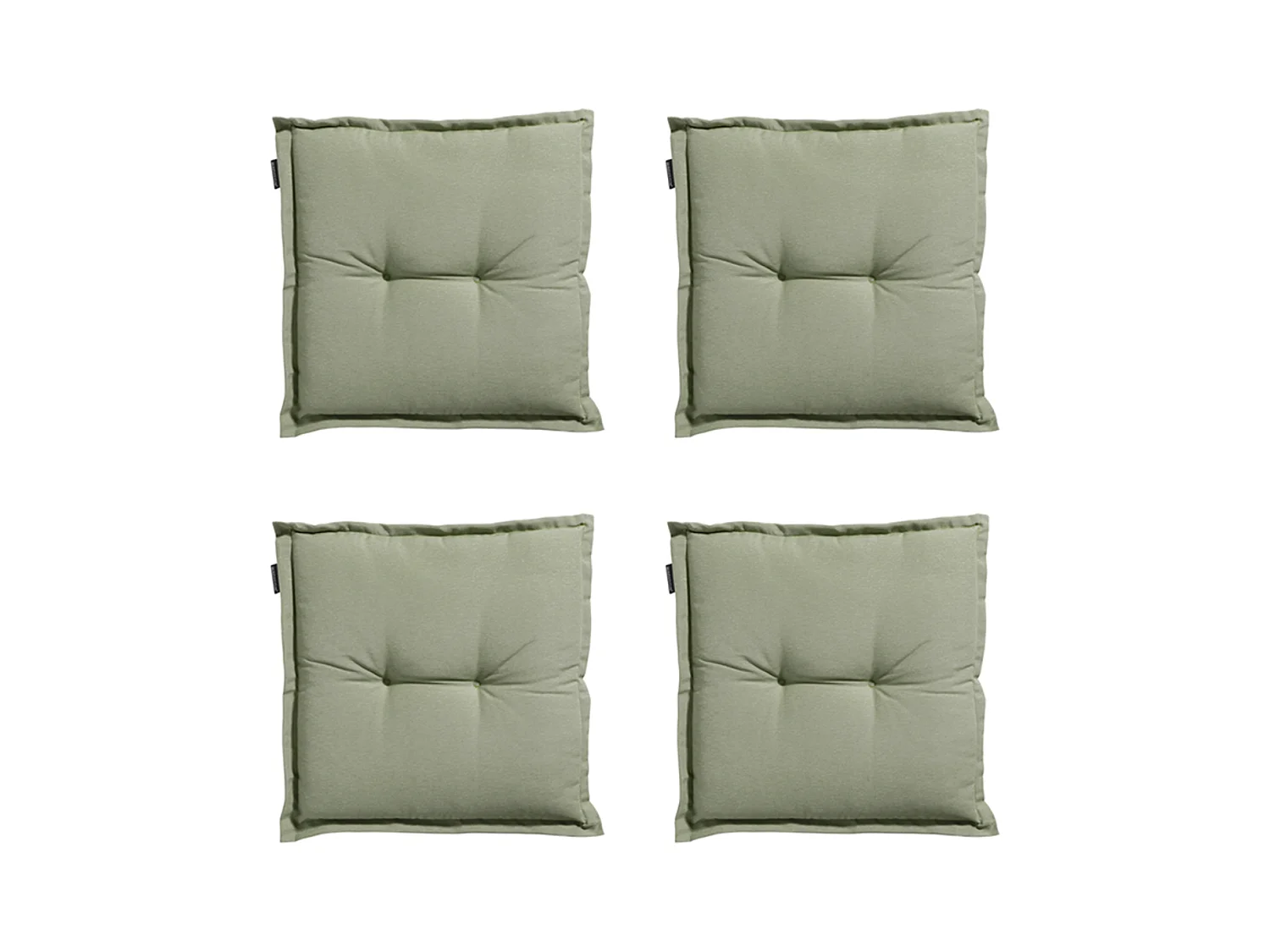 Coussin d'assise Panama sauge - Environ 50 x 50 cm - Lot de 4
