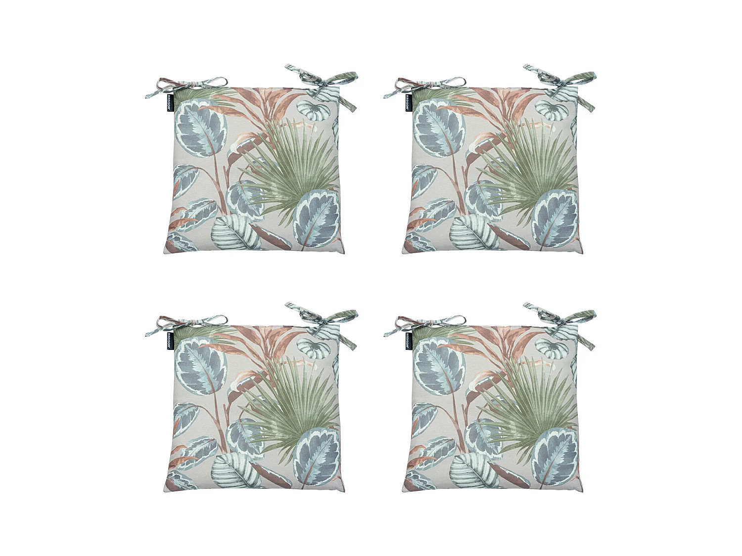 Coussin d'assise Toscane Cala naturel - Environ 46 x 46 cm - Lot de 4