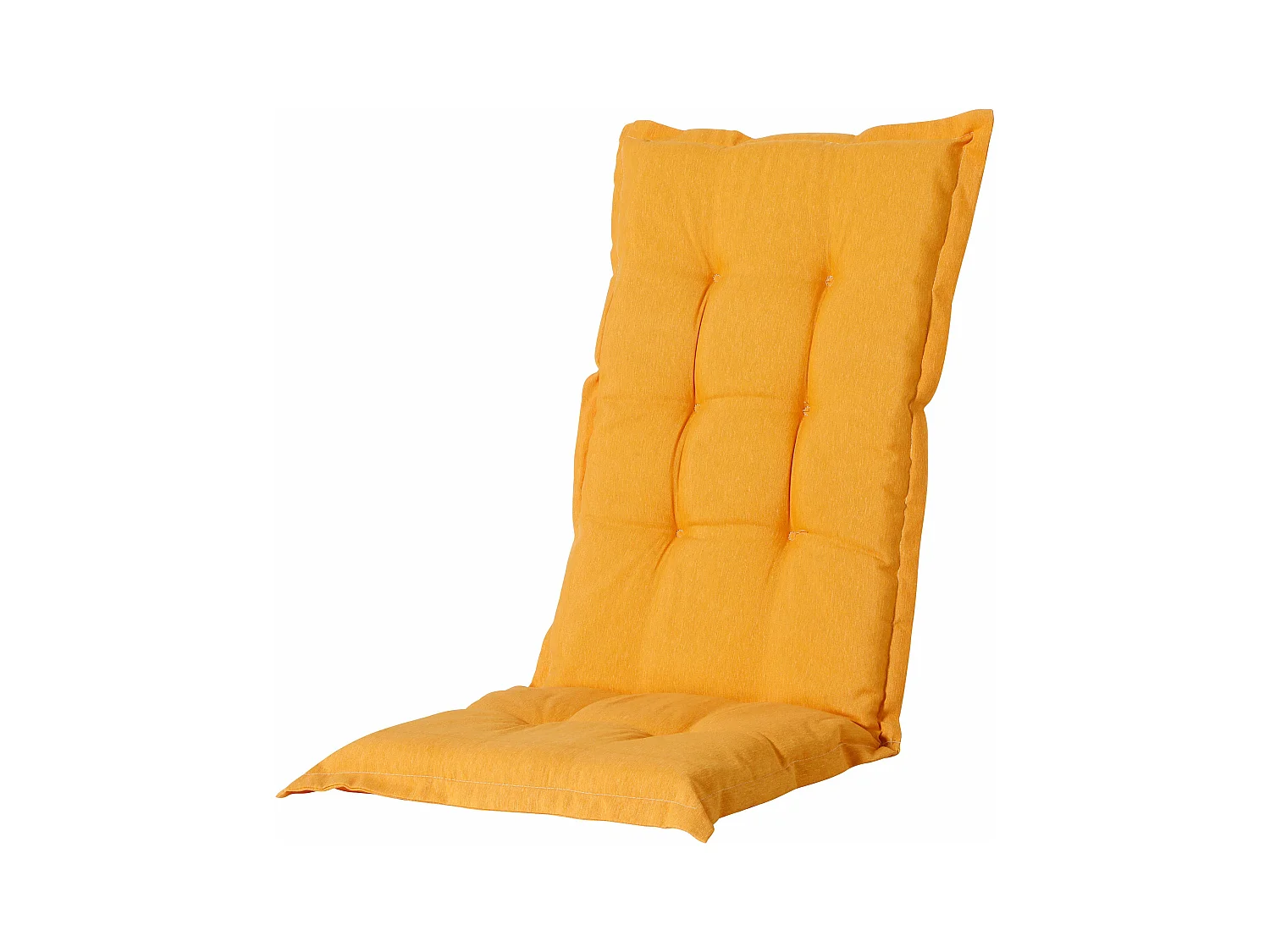 Coussin de chaise de jardin à dossier haut Panama doré brillant - Environ 123 x 50 cm - Lot de 4