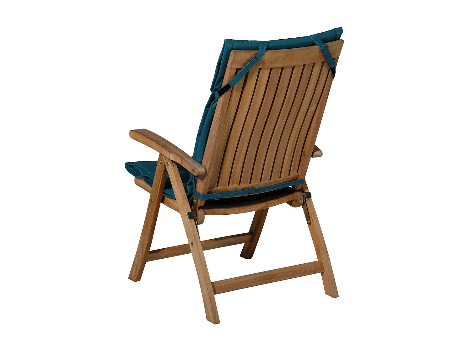 Coussin de jardin Fiber Deluxe Panama bleu mer - Env. 125x50 cm - Lot de 4