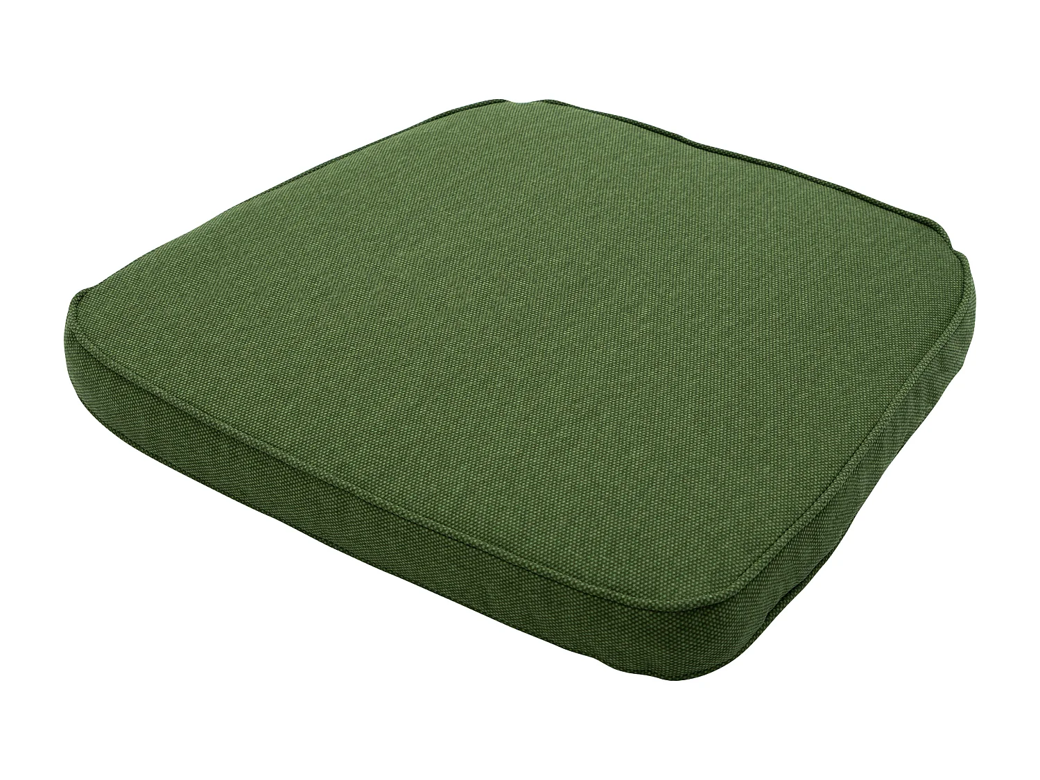 Coussin d'assise en osier vert mousse toile éco+ - Env. 48 x 48 cm - Lot de 4
