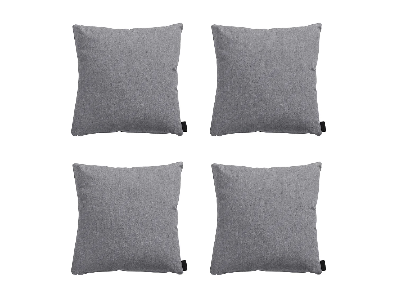 Coussin décoratif Oxford gris - Env. 45x45 cm - Lot de 4