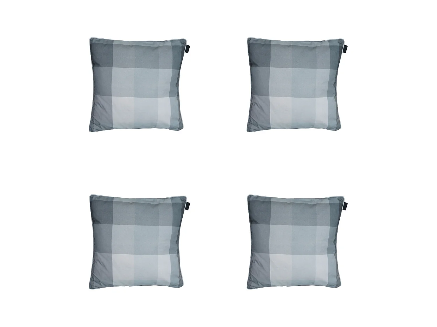 Coussin décoratif Sya gris - Environ 50x50 cm - Lot de 4