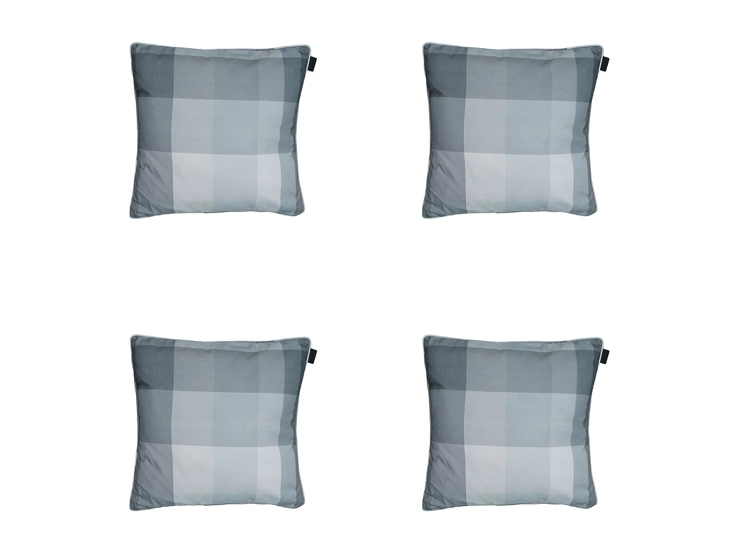 Coussin décoratif Sya gris - Environ 50x50 cm - Lot de 4