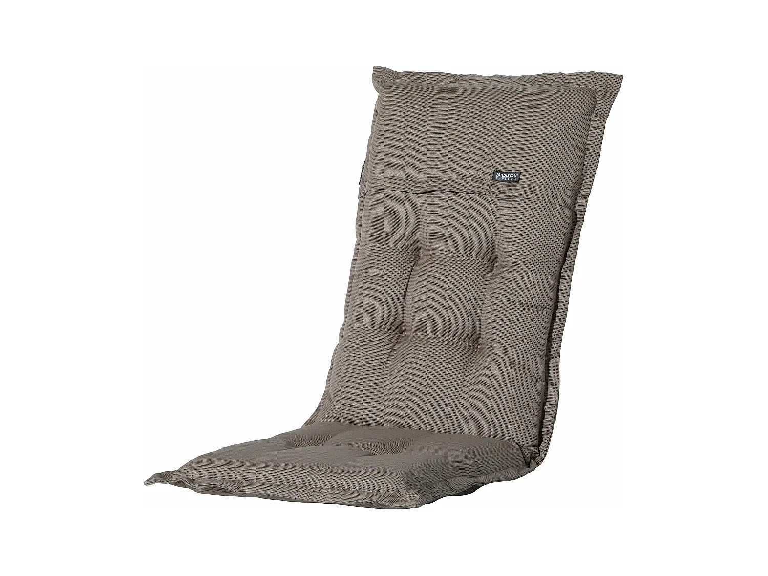 Coussin de chaise de jardin à dossier haut, côtelé, couleur foie - Dimensions approximatives : 123 x 50 cm - Lot de 4