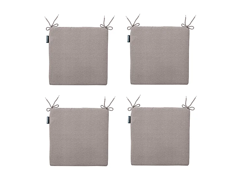Sitzkissen Panama taupe - Ca. 40x40 cm - 4er Set
