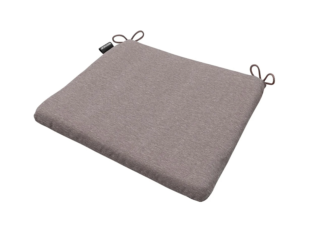 Coussin d'assise Panama taupe - Env. 40x40 cm - Lot de 4