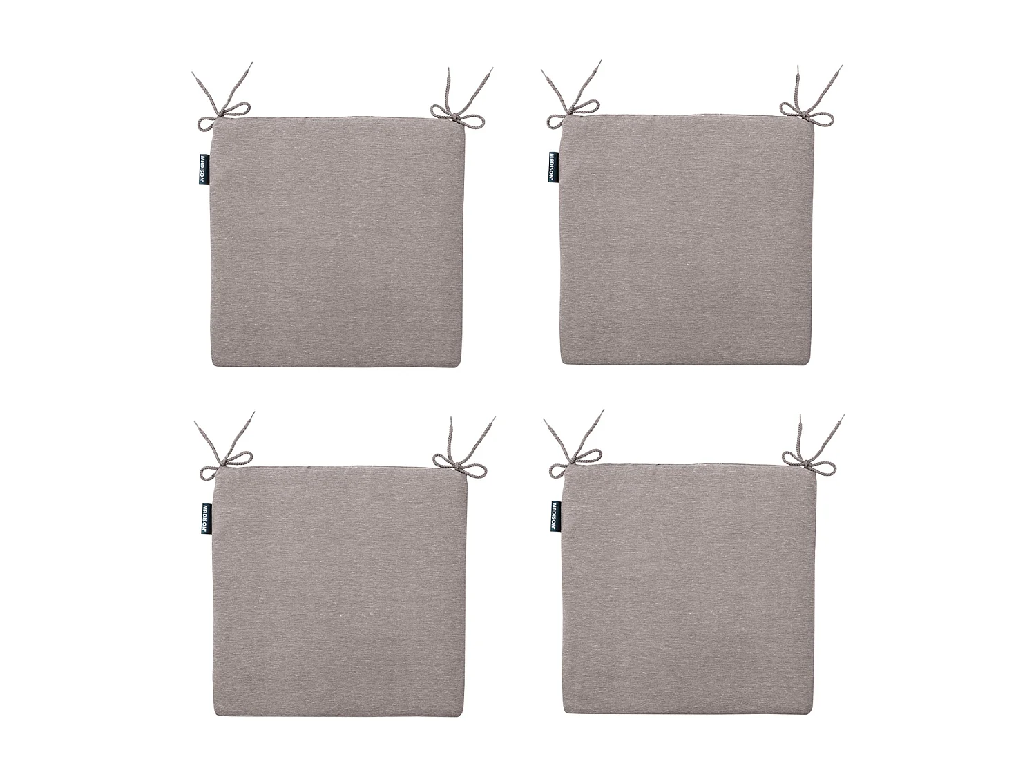 Coussin d'assise Panama taupe - Env. 40x40 cm - Lot de 4