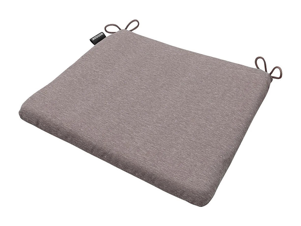 Coussin d'assise Panama taupe - Env. 40x40 cm - Lot de 4