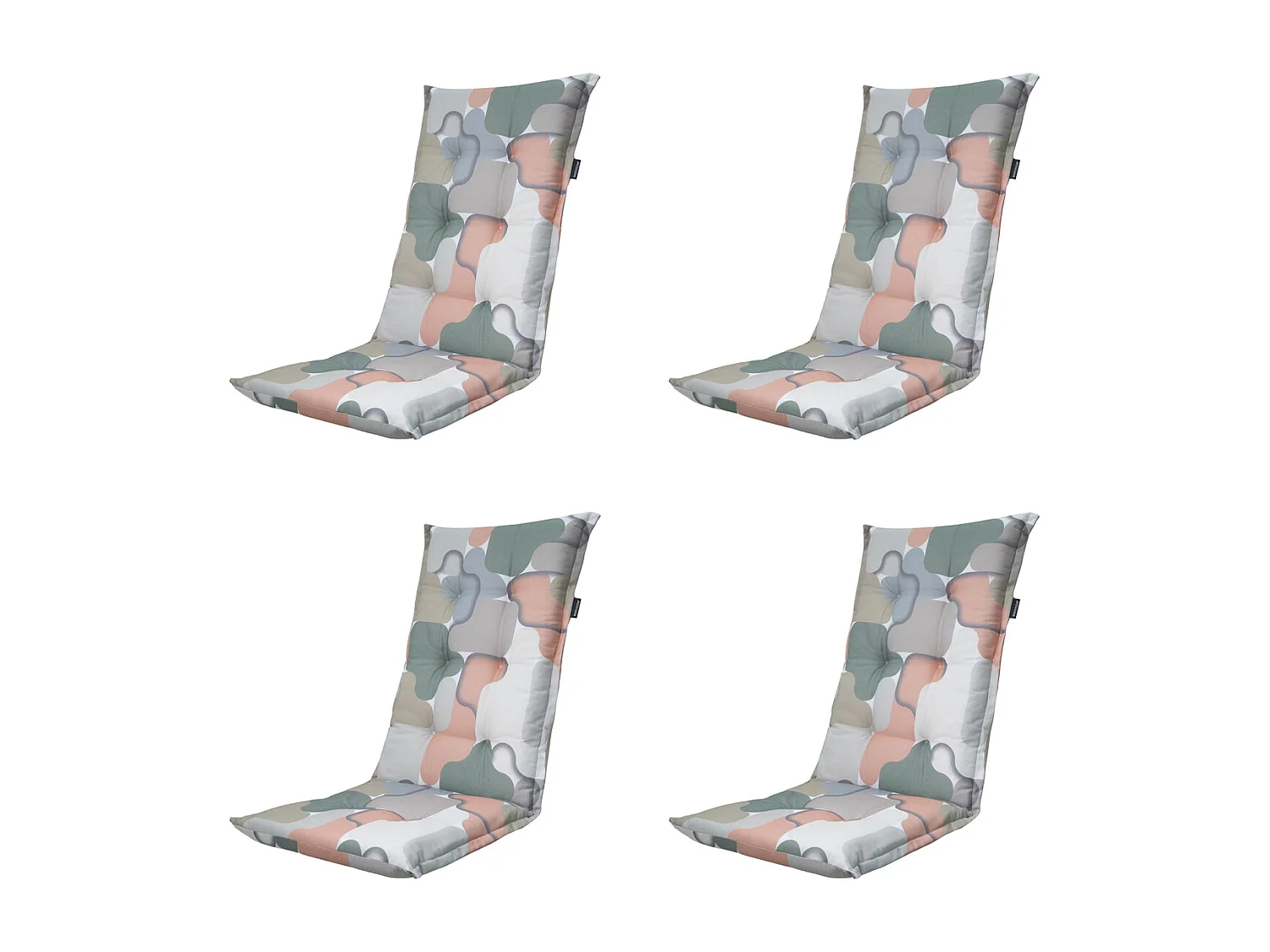 Tuinstoelkussen Hoge Rug Grafi salmone - Ca. 123x50 cm - Set van 4