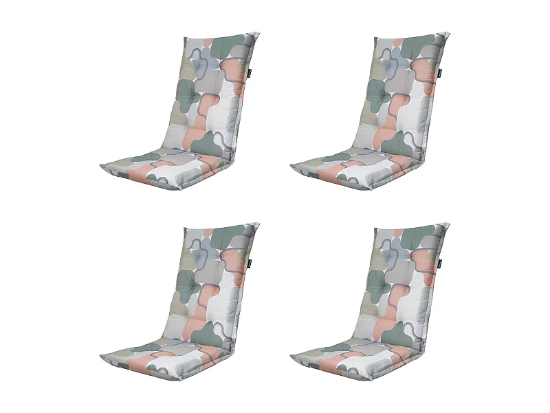 Gartenstuhlkissen High Back Grafi lachs - Ca. 123x50 cm - 4er Set