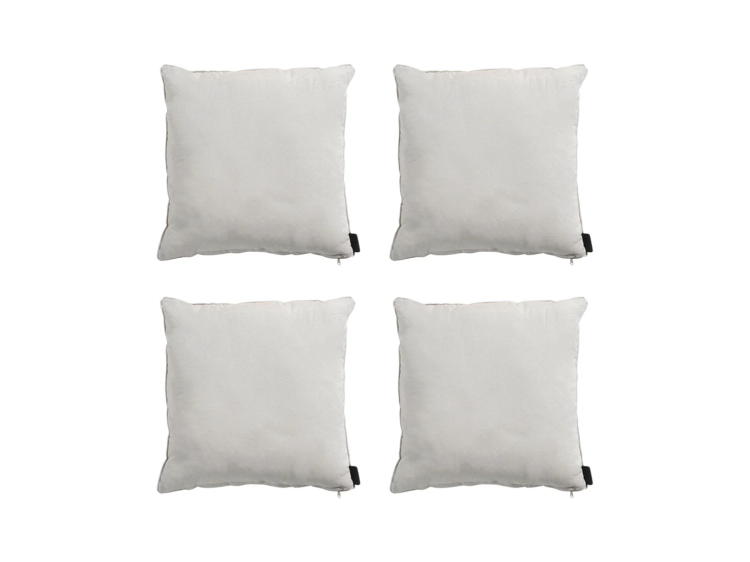 Coussin décoratif en lin Panama - Env. 45x45 cm - Lot de 4