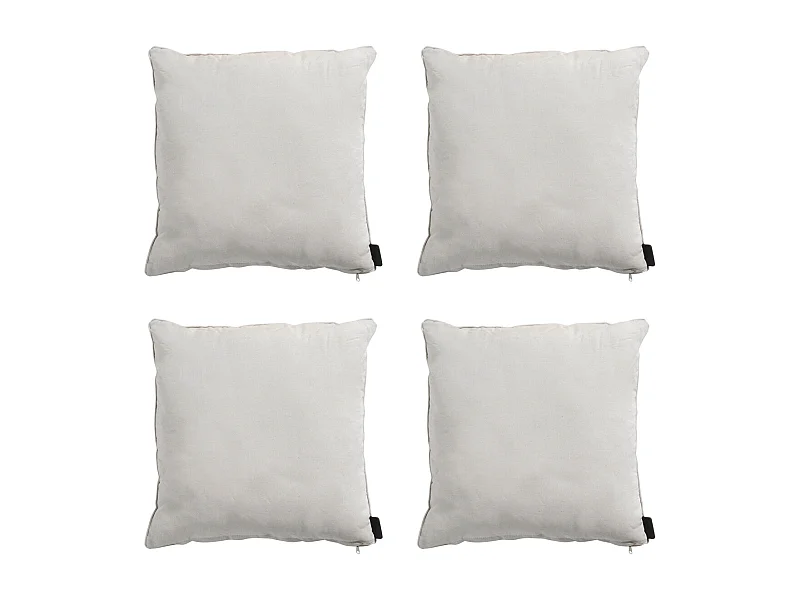 Coussin décoratif en lin Panama - Env. 45x45 cm - Lot de 4