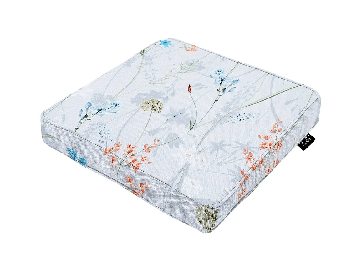 Coussin d'assise Donna Azure Canvas Eco+ - Environ 40 x 40 cm - Lot de 4