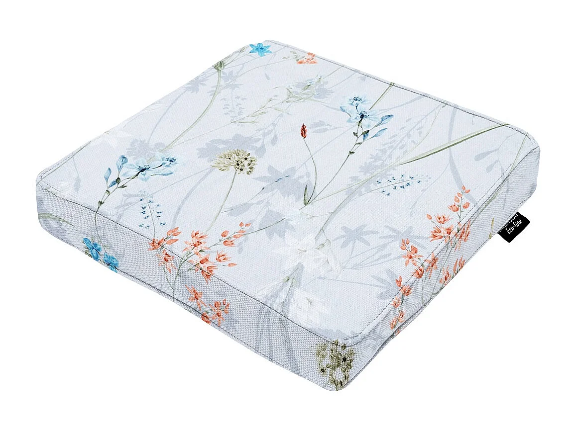 Coussin d'assise Donna Azure Canvas Eco+ - Environ 40 x 40 cm - Lot de 4