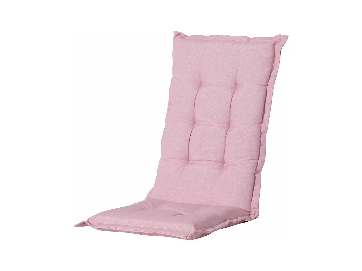 Coussin de chaise de jardin dossier haut Panama rose tendre - Environ 123 x 50 cm - Lot de 4