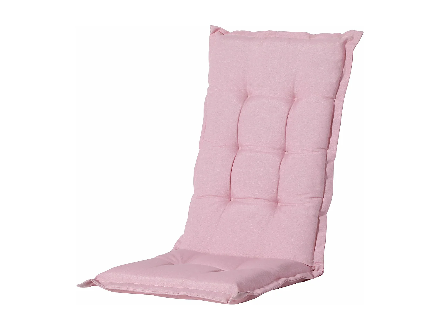 Coussin de chaise de jardin dossier haut Panama rose tendre - Environ 123 x 50 cm - Lot de 4