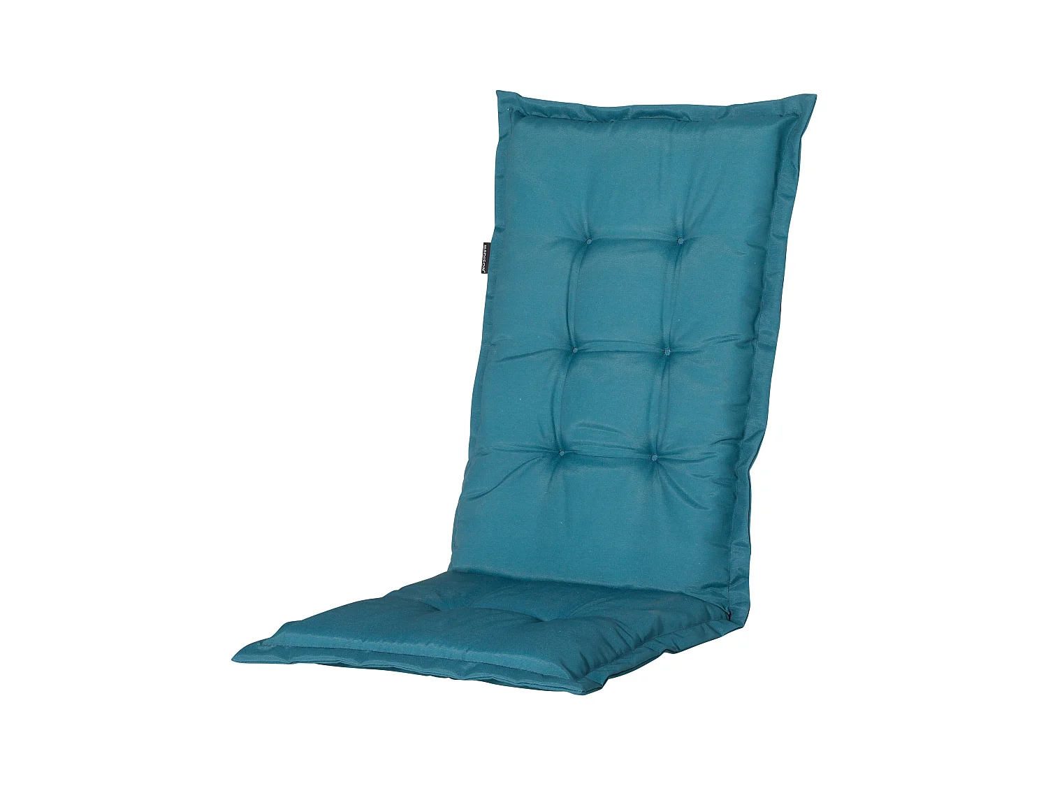Coussin de chaise de jardin dossier bas Panama bleu mer - Environ 105 x 50 cm - Lot de 4