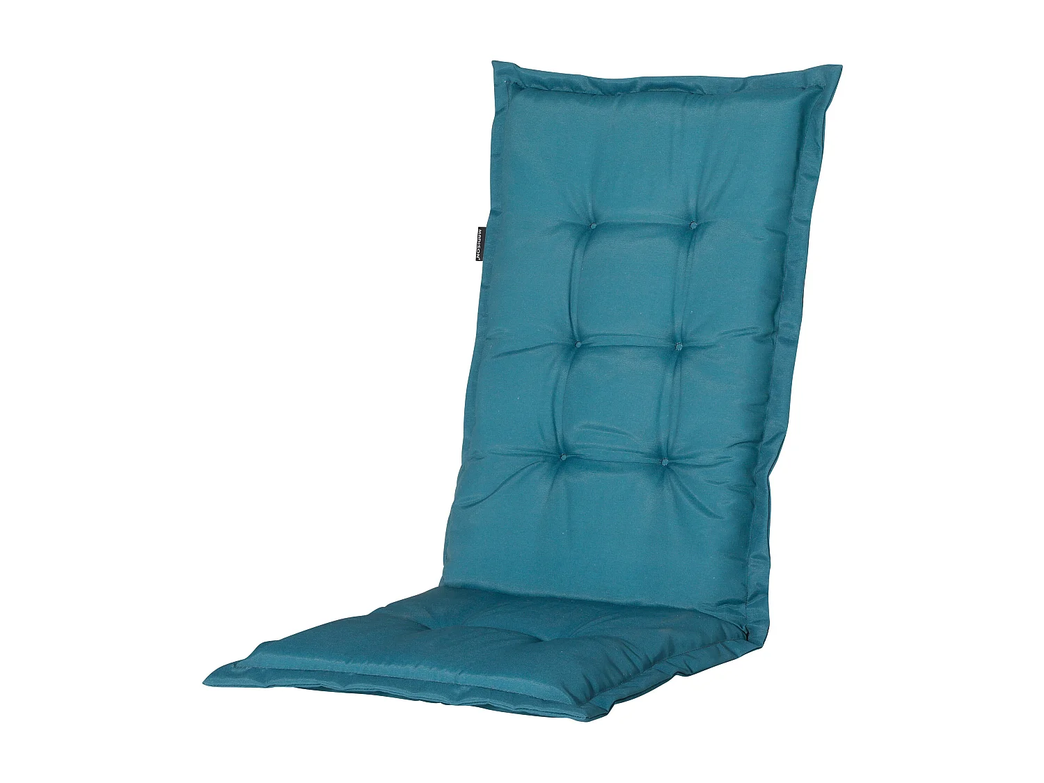 Coussin de chaise de jardin dossier bas Panama bleu mer - Environ 105 x 50 cm - Lot de 4