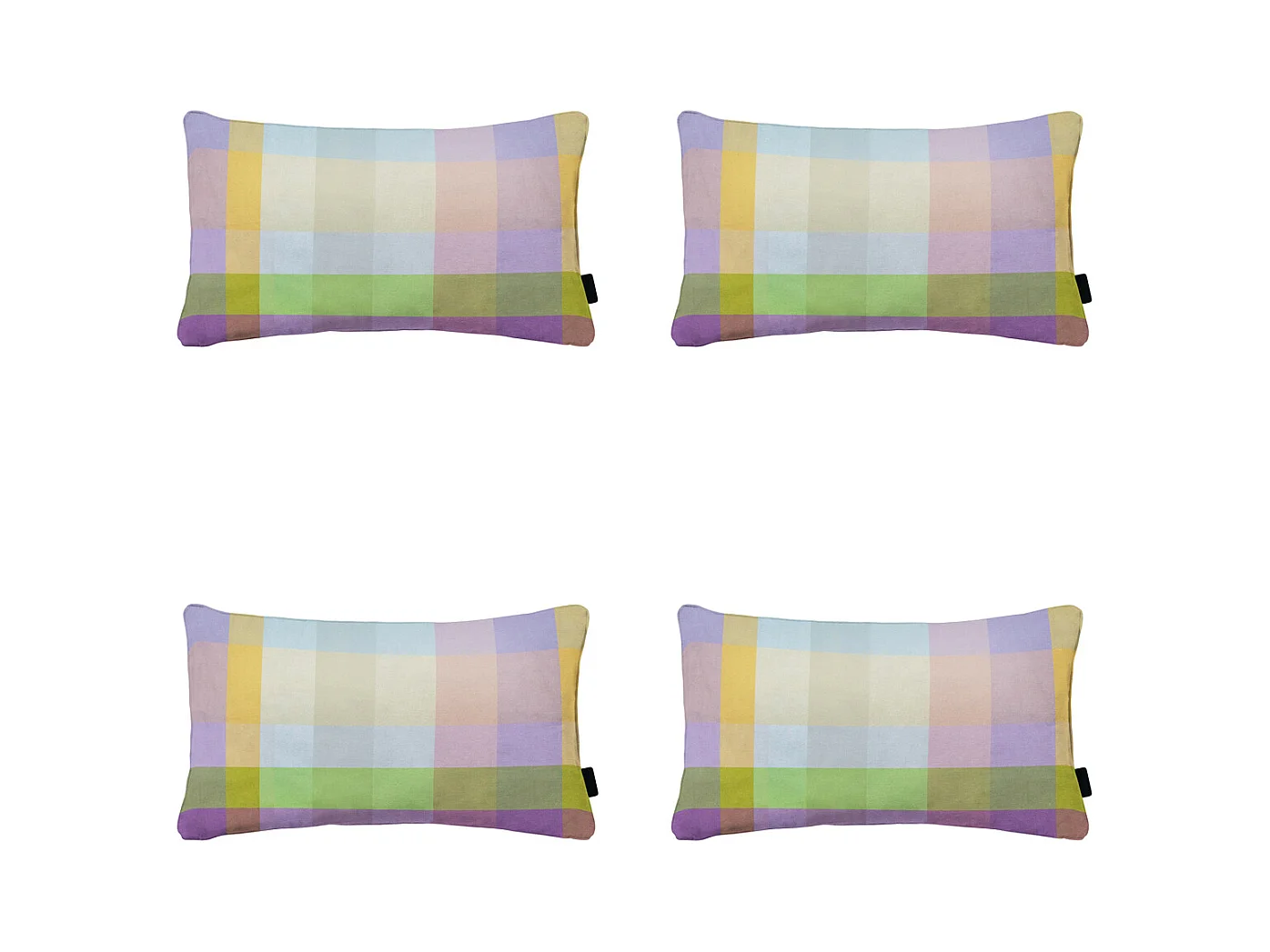 Coussin décoratif Sya violet - Environ 30x50 cm - Lot de 4