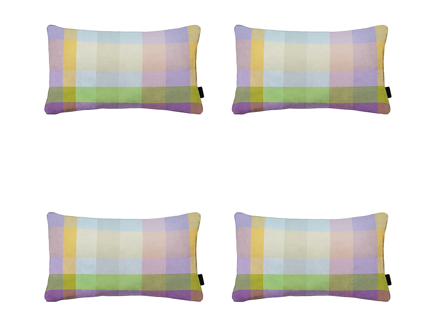 Coussin décoratif Sya violet - Environ 30x50 cm - Lot de 4