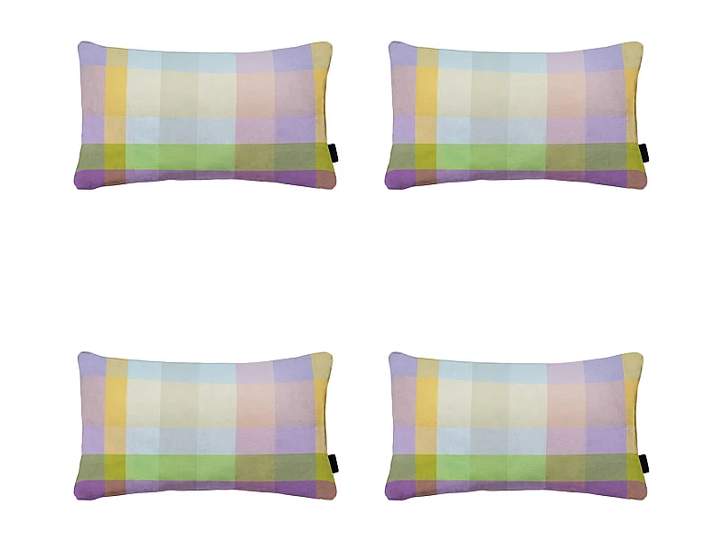 Coussin décoratif Sya violet - Environ 30x50 cm - Lot de 4