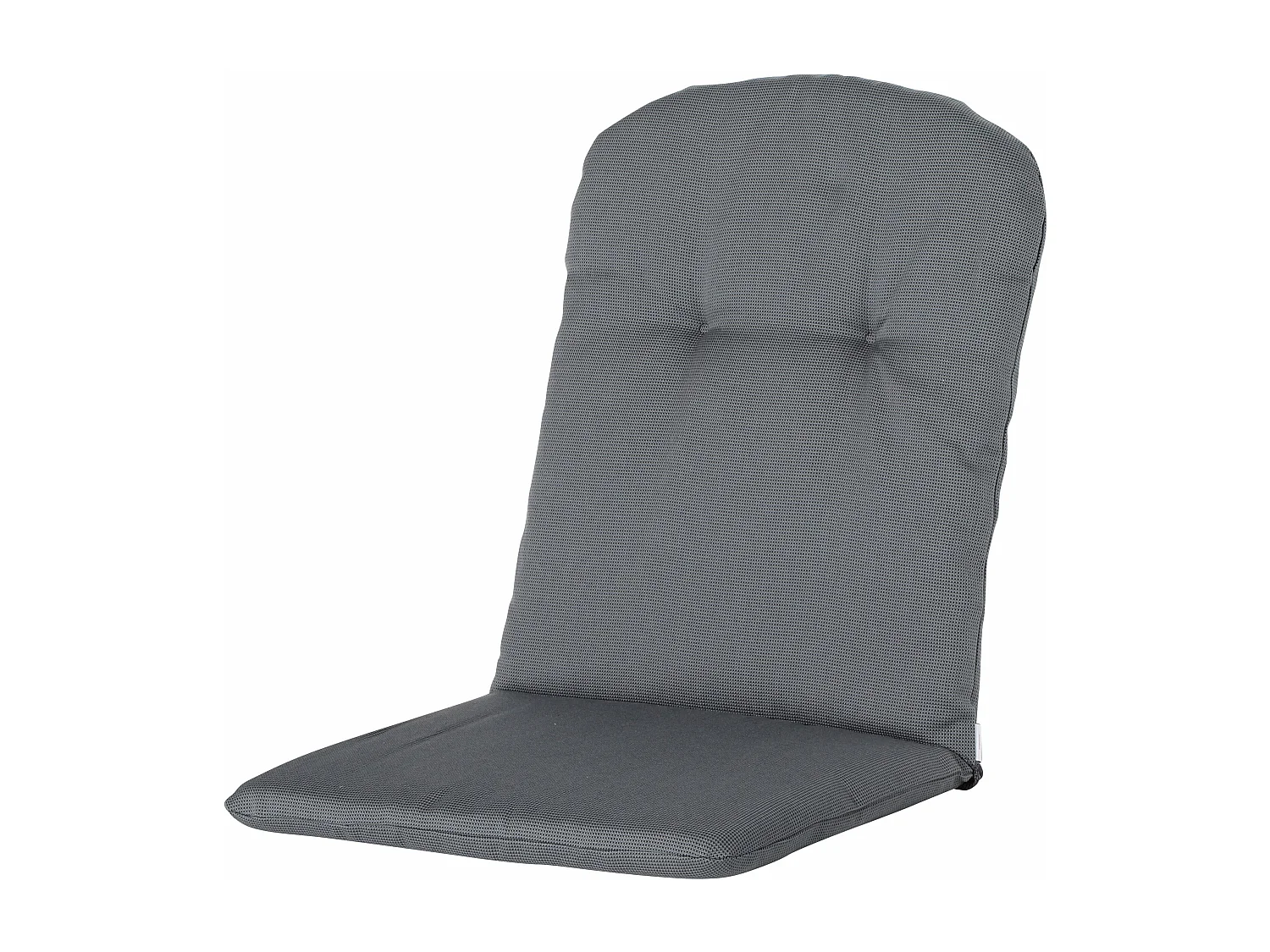 Coussin de fauteuil haut à côtes gris - Environ 96 x 45 cm - Lot de 4