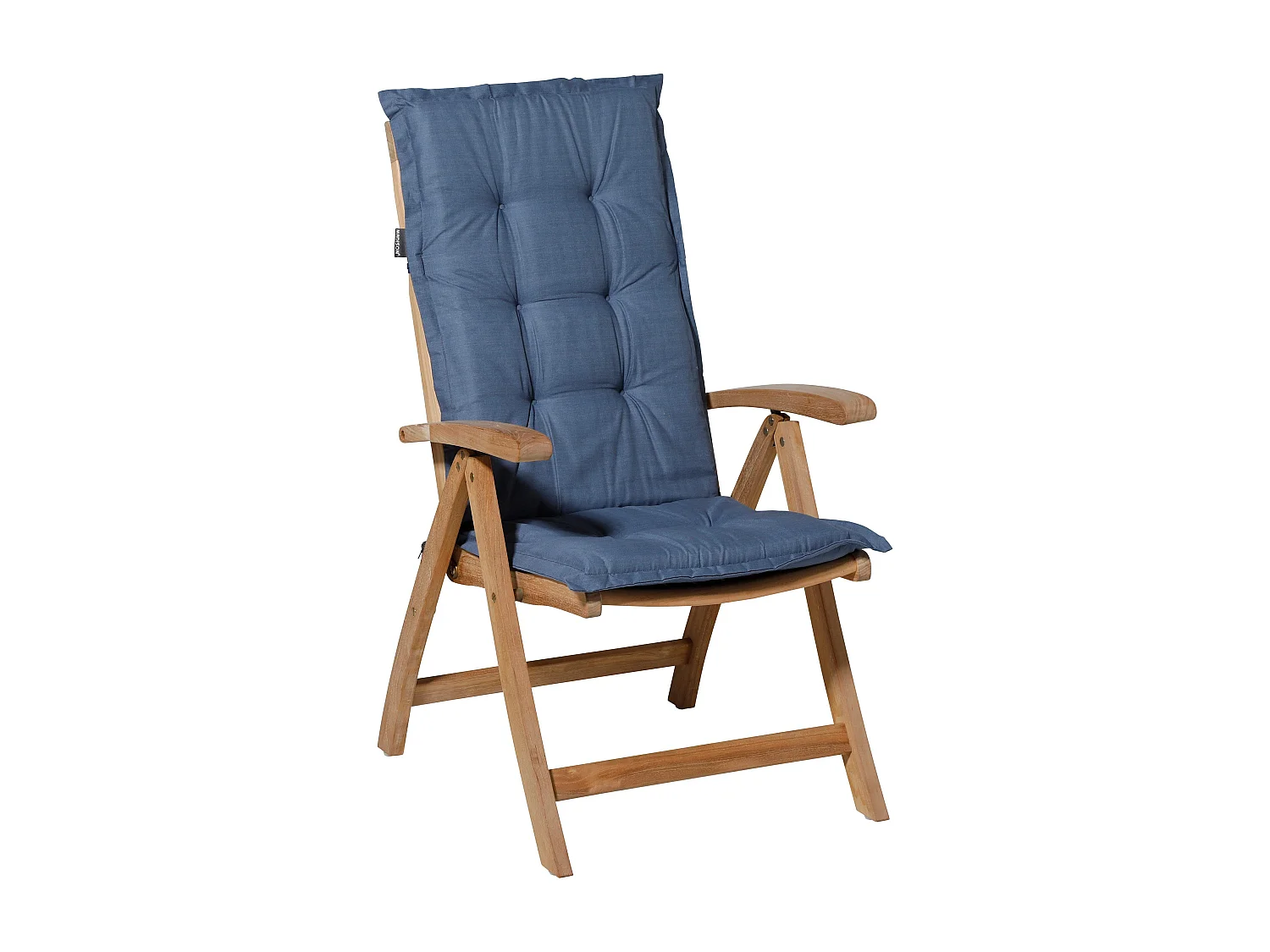 Coussin de chaise de jardin Low Back Basic cobalt - Environ 105 x 50 cm - Lot de 4