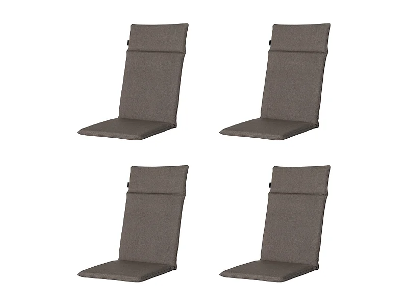 Gartenstuhlkissen High Back Oxford taupe - Ca. 120x50 cm - 4er Set