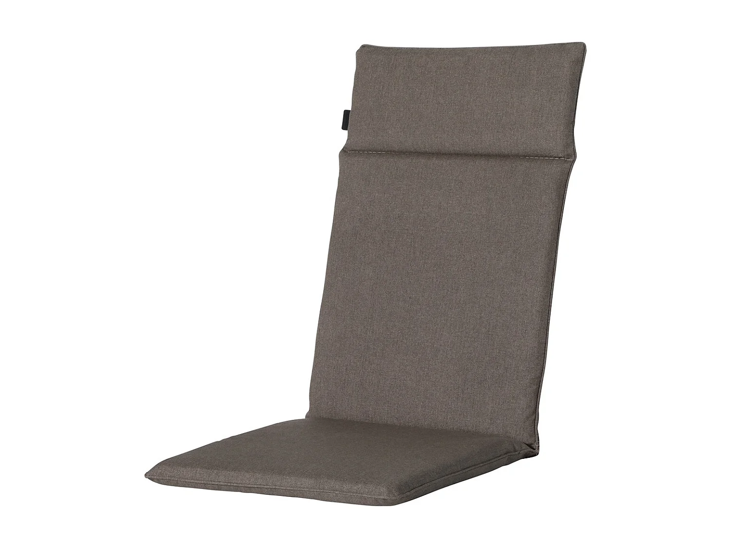 Coussin de chaise de jardin dossier haut Oxford taupe - Environ 120 x 50 cm - Lot de 4