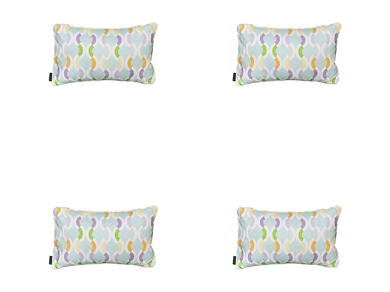 Coussin décoratif Trivia menthe - Env. 30x50 cm - Lot de 4