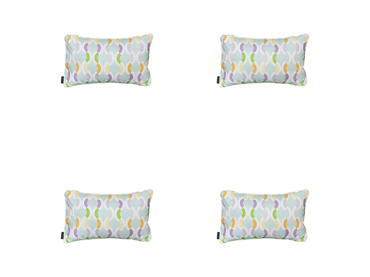 Coussin décoratif Trivia menthe - Env. 30x50 cm - Lot de 4