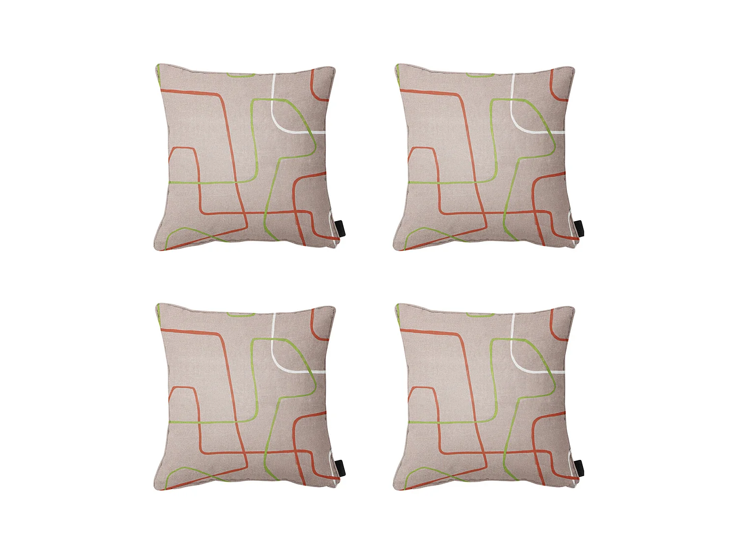 Coussin décoratif Joah terra - Env. 50x50 cm - Lot de 4