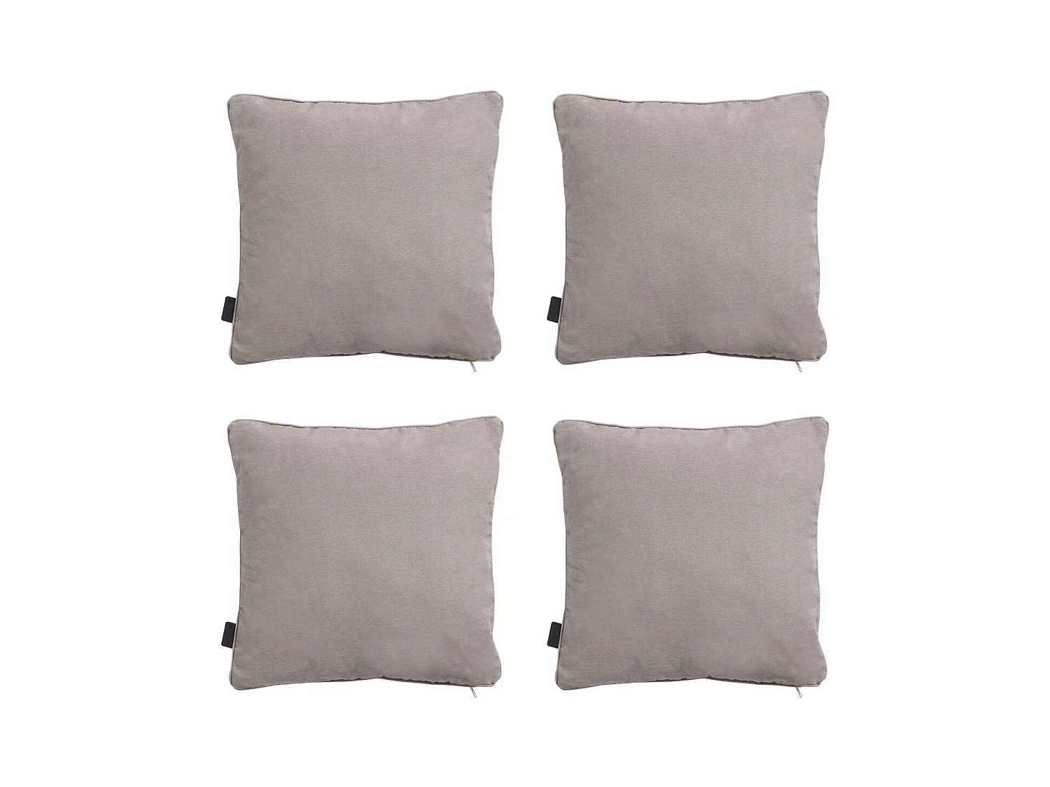 Coussin décoratif en jute Panama - Env. 45x45 cm - Lot de 4