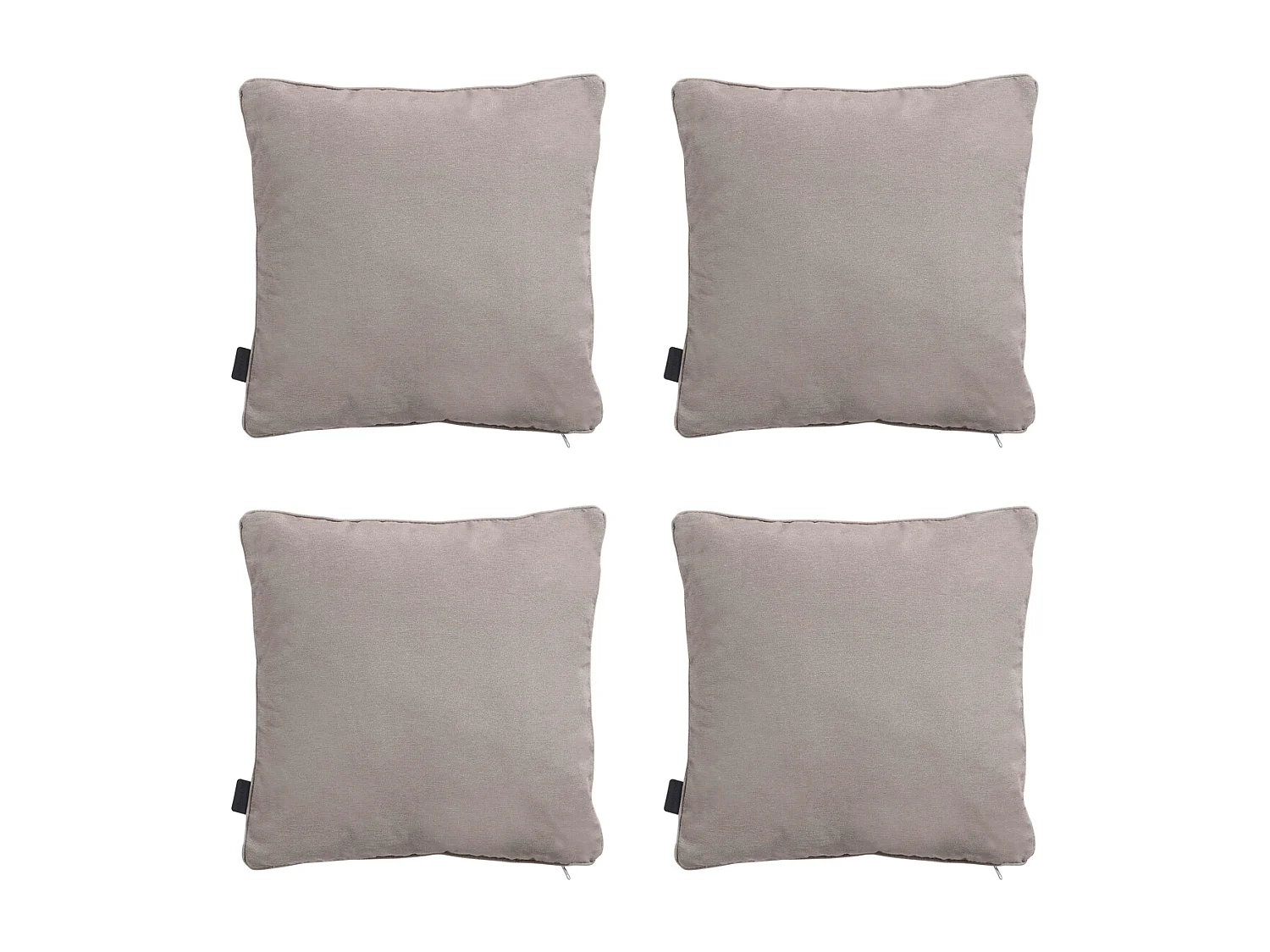 Coussin décoratif en jute Panama - Env. 45x45 cm - Lot de 4