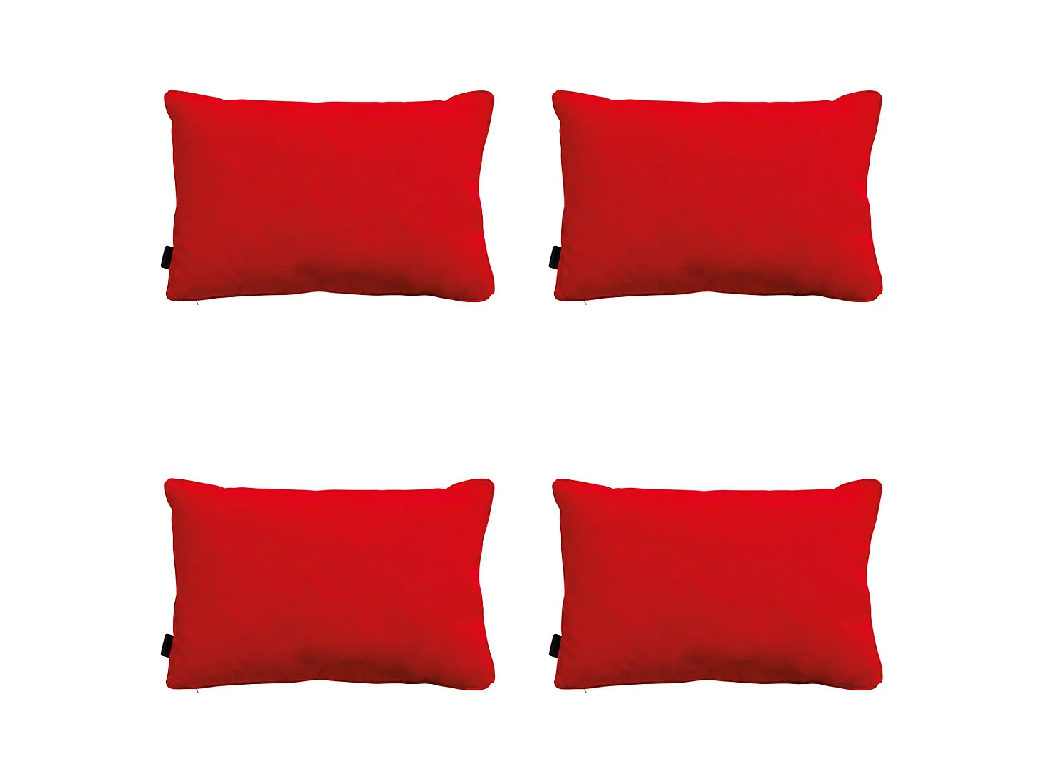 Coussin décoratif Panama rouge - Env. 40x60 cm - Lot de 4