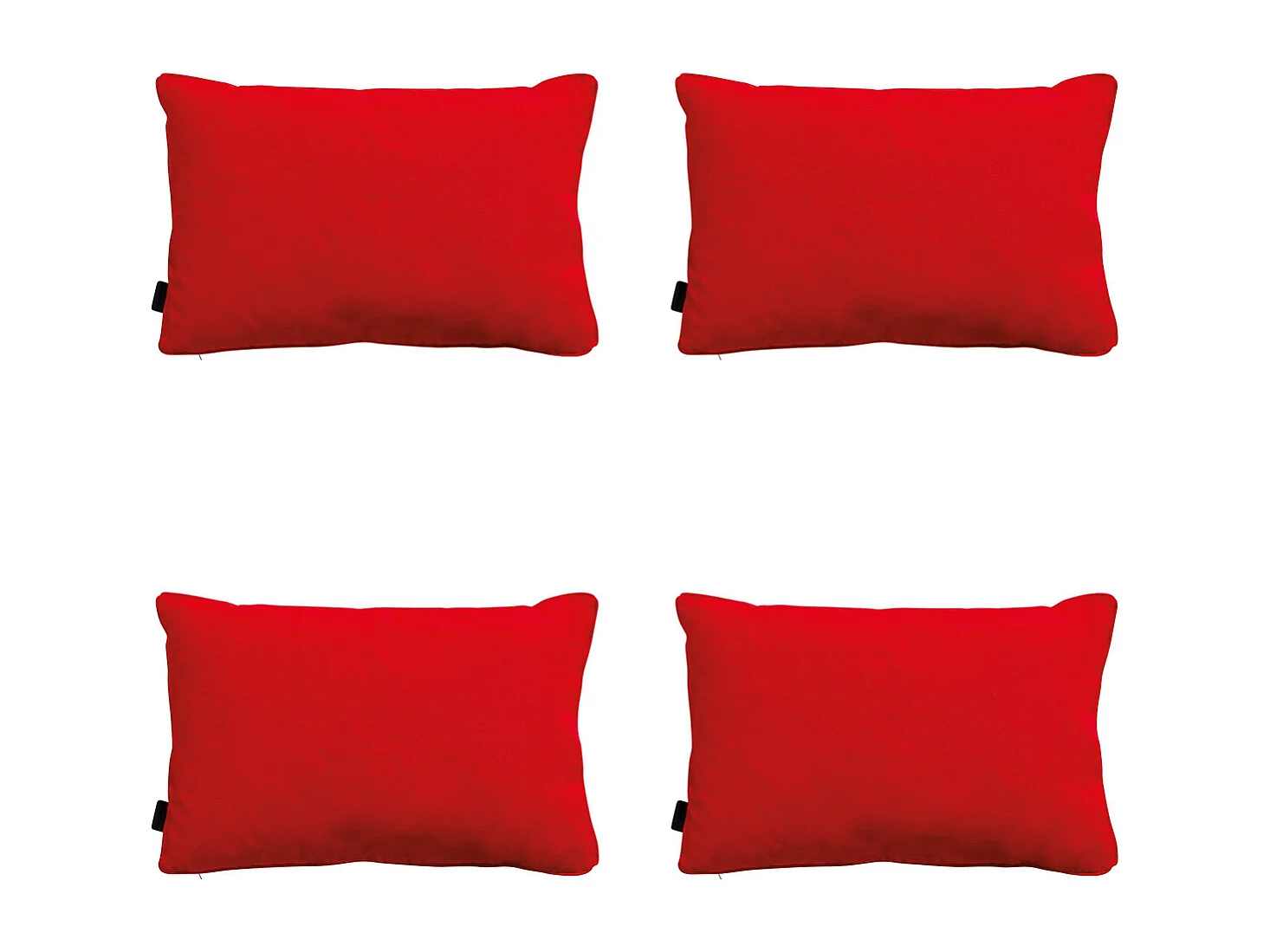Coussin décoratif Panama rouge - Env. 40x60 cm - Lot de 4