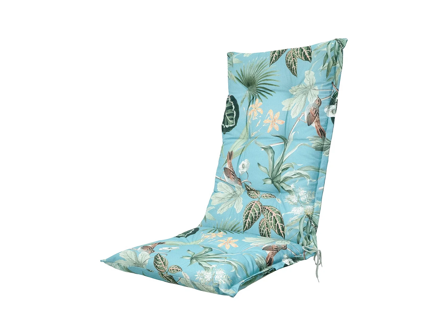 Gartenstuhlkissen High Back Grasse aqua - Ca. 123x50 cm - 4er Set