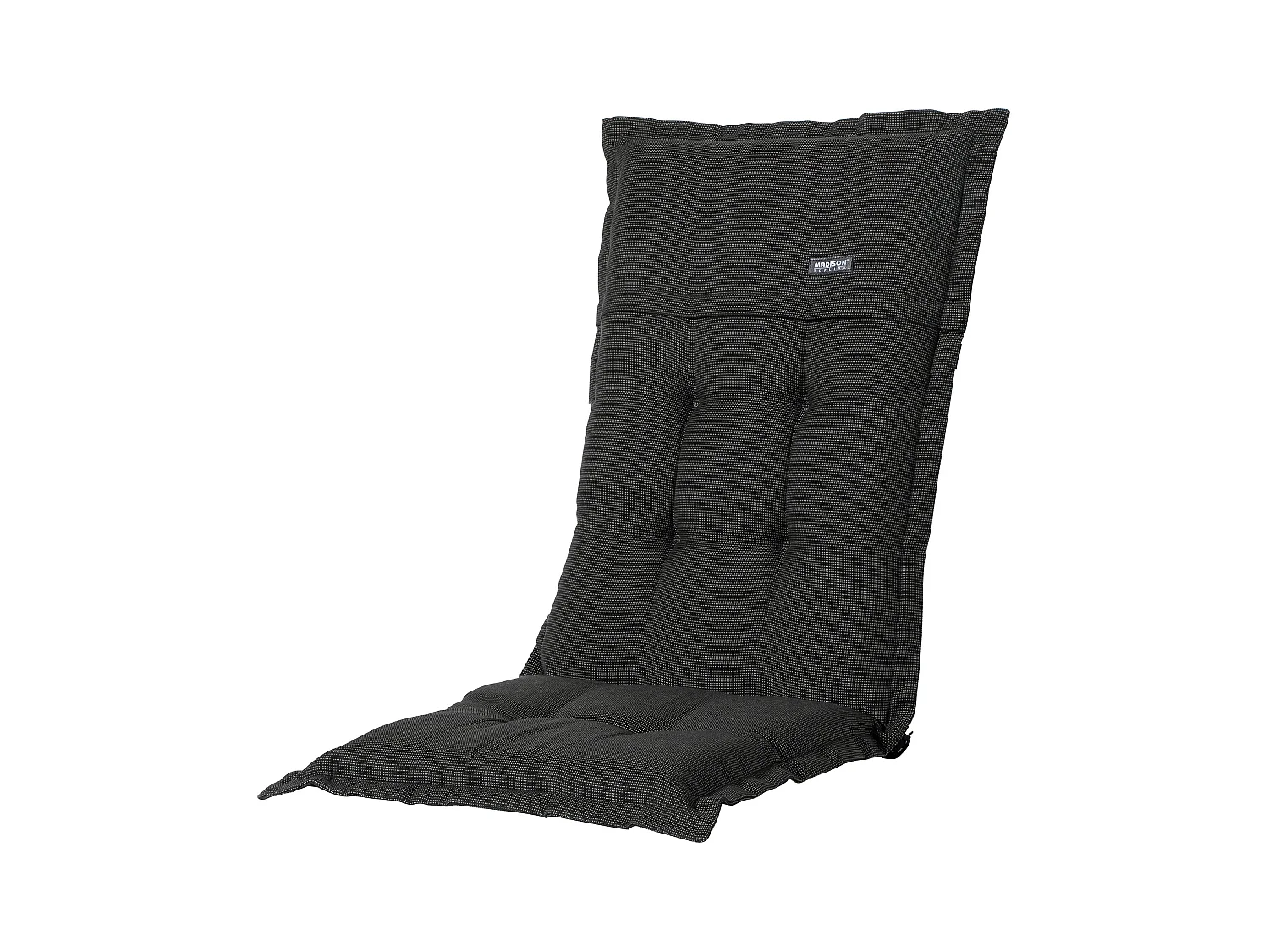 Coussin de chaise de jardin Low Back Rib noir - Environ 105 x 50 cm - Lot de 4