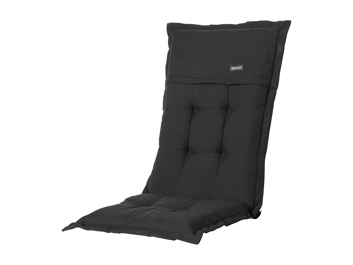 Coussin de chaise de jardin Low Back Rib noir - Environ 105 x 50 cm - Lot de 4