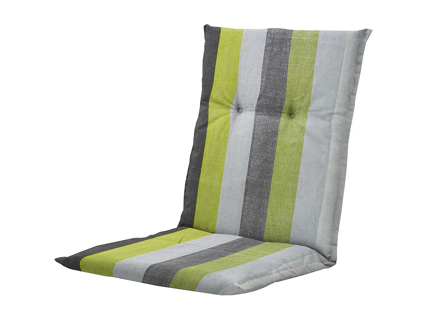 Coussin de chaise de jardin à dossier bas Victoria vert - Environ 105 x 50 cm - Lot de 4