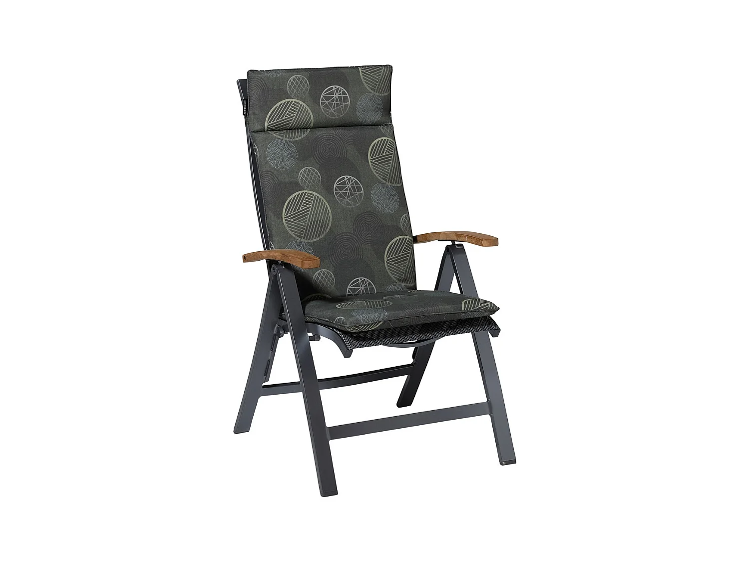 Gartenstuhlkissen High Back Circle grün - Ca. 120x50 cm - 4er Set