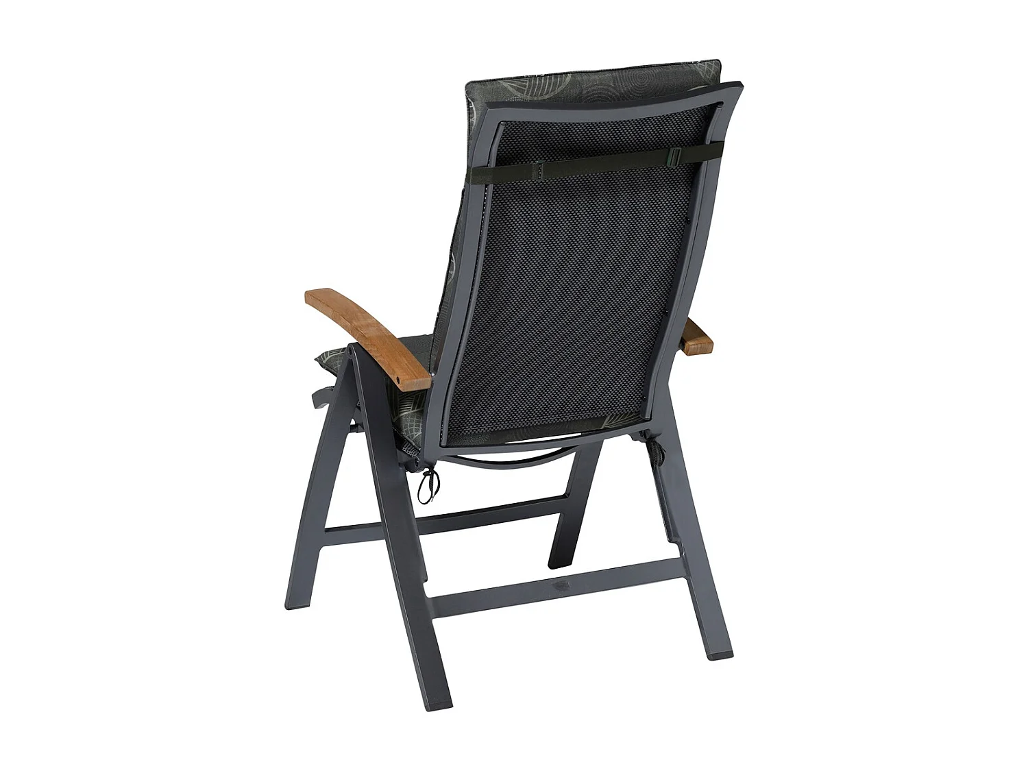 Coussin de chaise de jardin à dossier haut Cercle vert - Environ 120 x 50 cm - Lot de 4