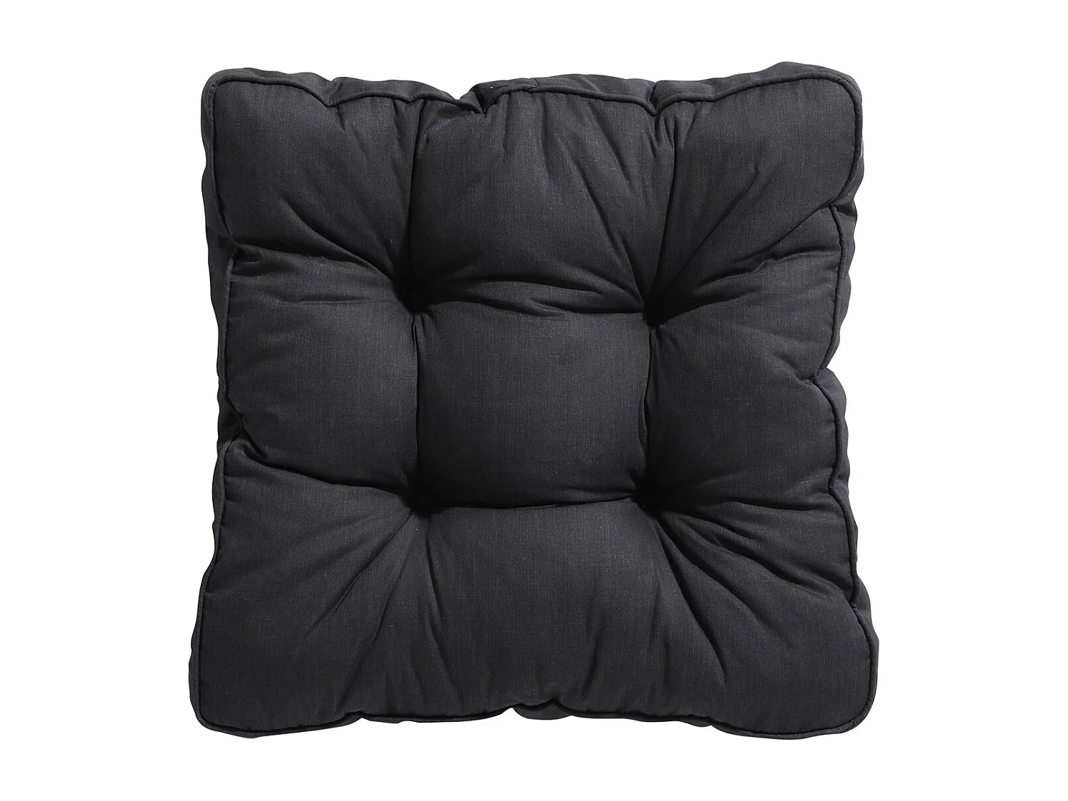Coussin d'assise Florance Basic noir - Environ 47 x 47 cm - Lot de 4
