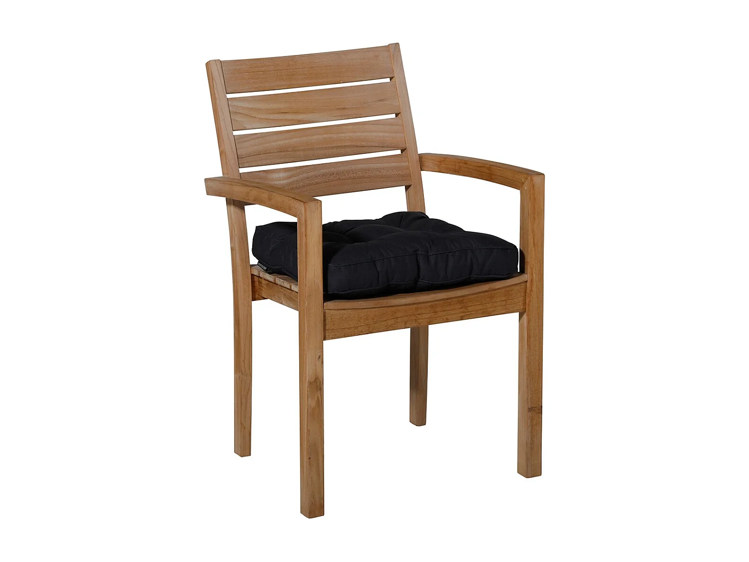 Coussin d'assise Florance Basic noir - Environ 47 x 47 cm - Lot de 4